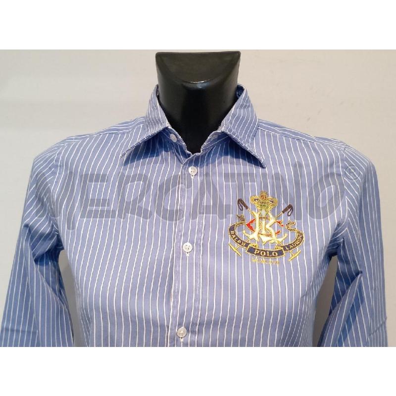 CAMICIA DONNA RALPH LAUREN BIANCO RIGHE AZZURRE | Mercatino dell'Usato Moncalieri bengasi 3