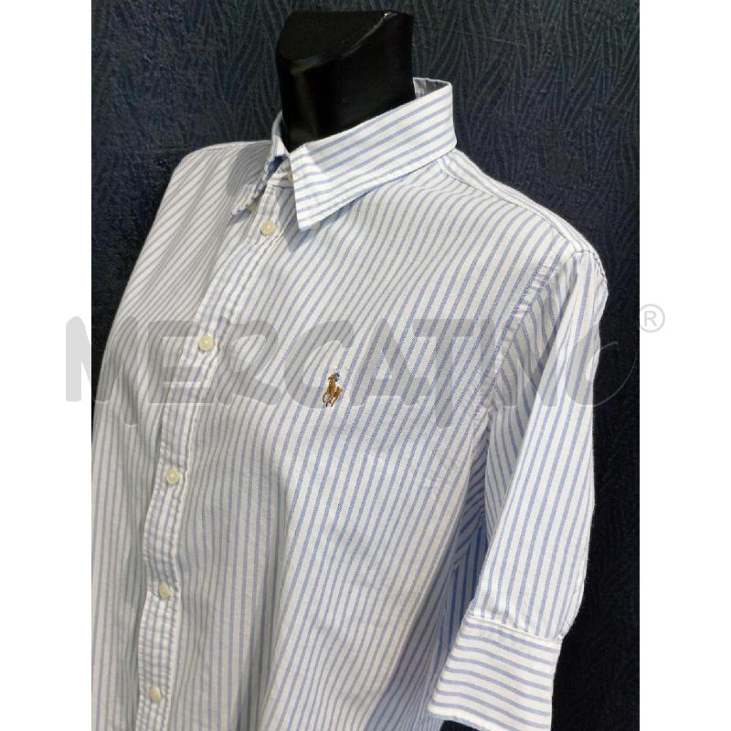 CAMICIA DONNA RALPH  LAUREN BIANCA RIGHE AZZURRA | Mercatino dell'Usato Moncalieri bengasi 3