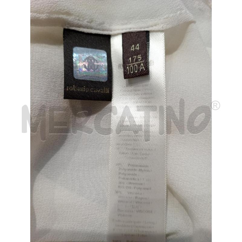 CAMICIA DONNA ROBERTO CAVALLI SETA BIANCA CON INSERTI PIZZO | Mercatino dell'Usato Moncalieri bengasi 4
