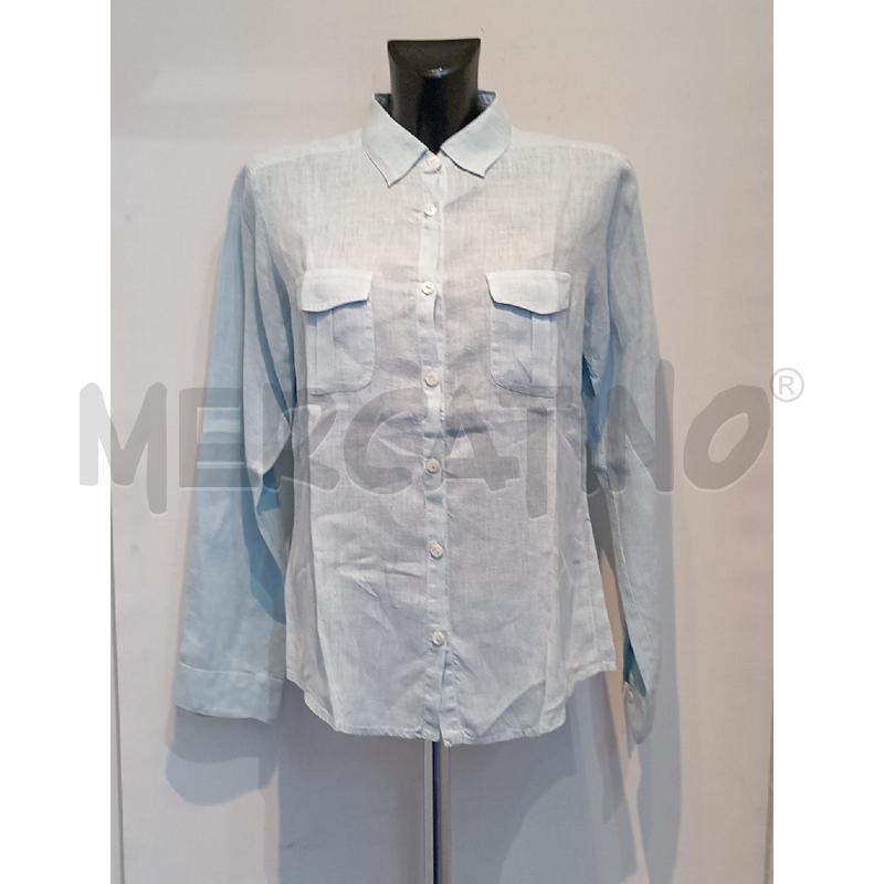 CAMICIA DONNA SAMAS AZZURRA LINO | Mercatino dell'Usato Moncalieri bengasi 1