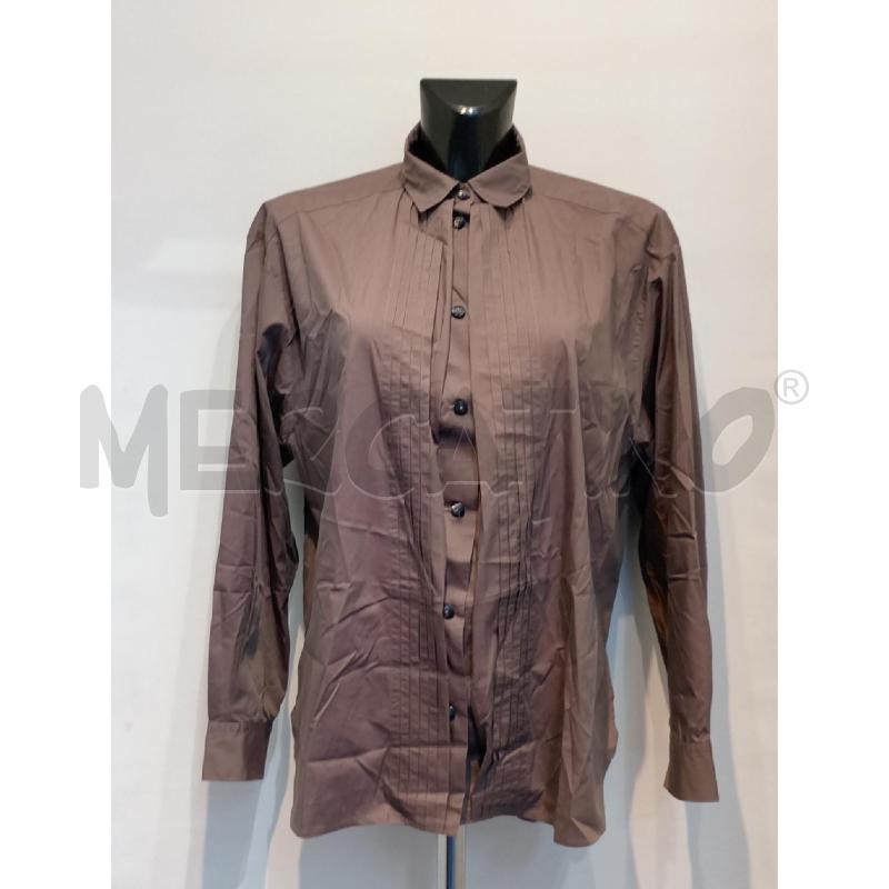CAMICIA DONNA SPORTMAX VIOLA CON PIEGHETTE DAVANTI | Mercatino dell'Usato Moncalieri bengasi 1