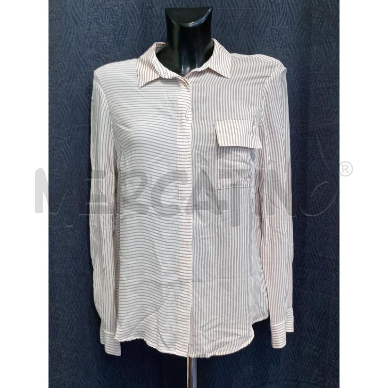 CAMICIA DONNA TER CARACTERE RIGHE BIANCO BEIGE | Mercatino dell'Usato Moncalieri bengasi 1