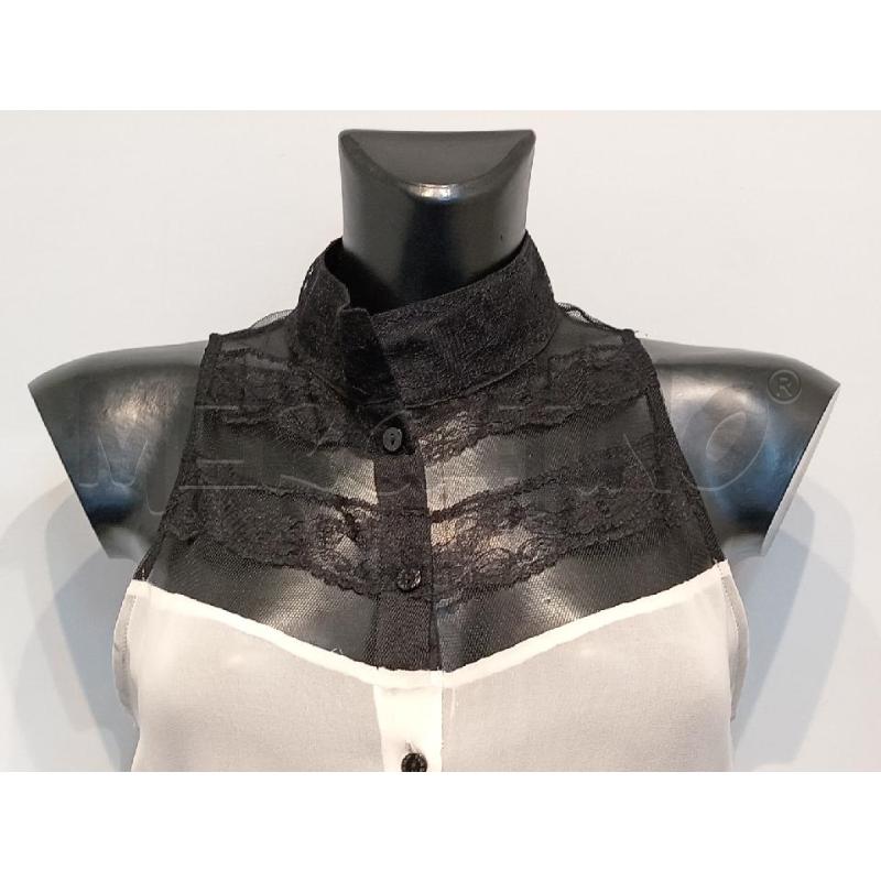 CAMICIA DONNA TWIN SET BEIGE NERO VOILE E PIZZO | Mercatino dell'Usato Moncalieri bengasi 3