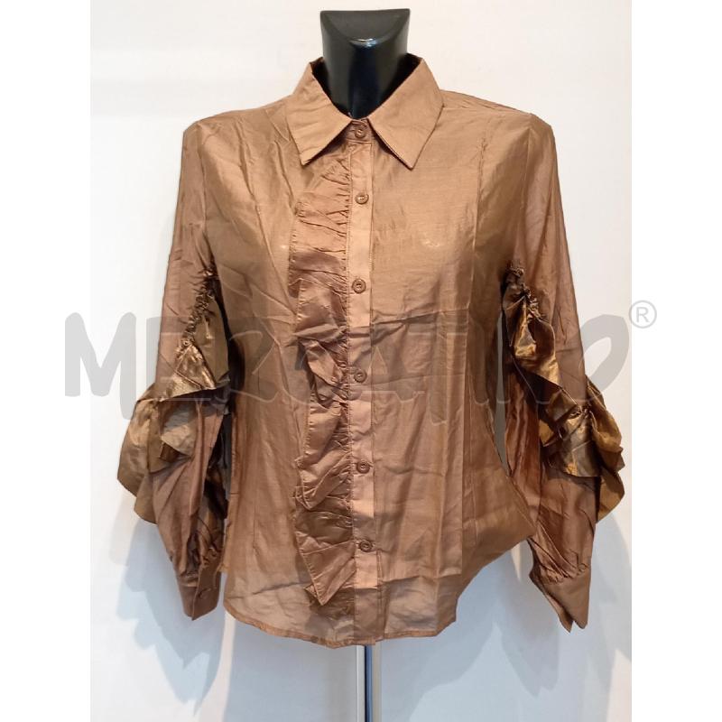 CAMICIA DONNA VINCEOTTO MARRONE MANICA VOILANT  | Mercatino dell'Usato Moncalieri bengasi 1