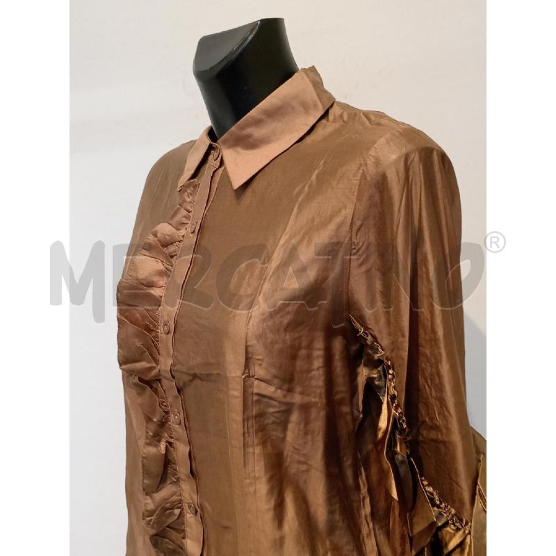 CAMICIA DONNA VINCEOTTO MARRONE MANICA VOILANT  | Mercatino dell'Usato Moncalieri bengasi 3