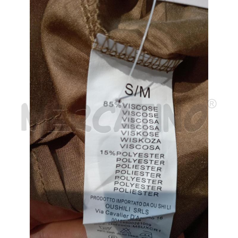 CAMICIA DONNA VINCEOTTO MARRONE MANICA VOILANT  | Mercatino dell'Usato Moncalieri bengasi 5
