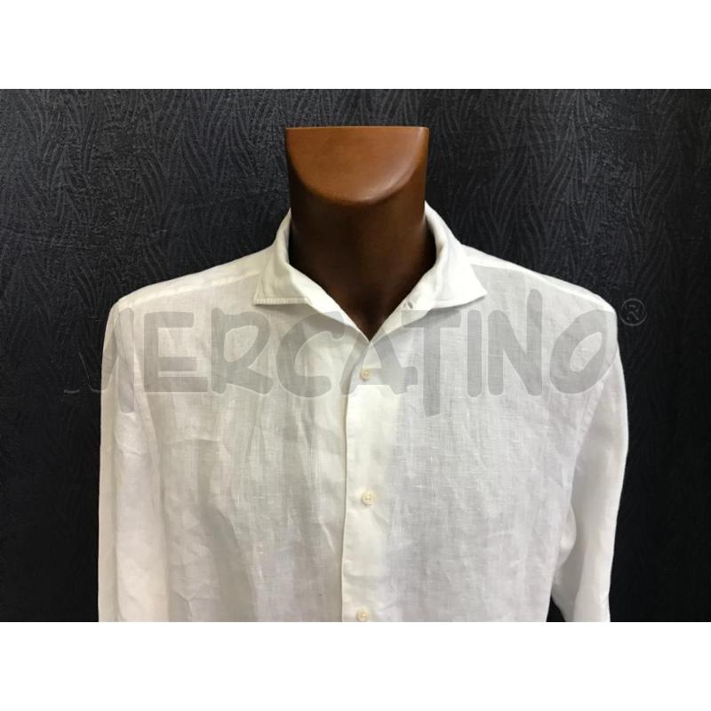 CAMICIA UOMO BOGGI BIANCA LINO | Mercatino dell'Usato Moncalieri bengasi 3