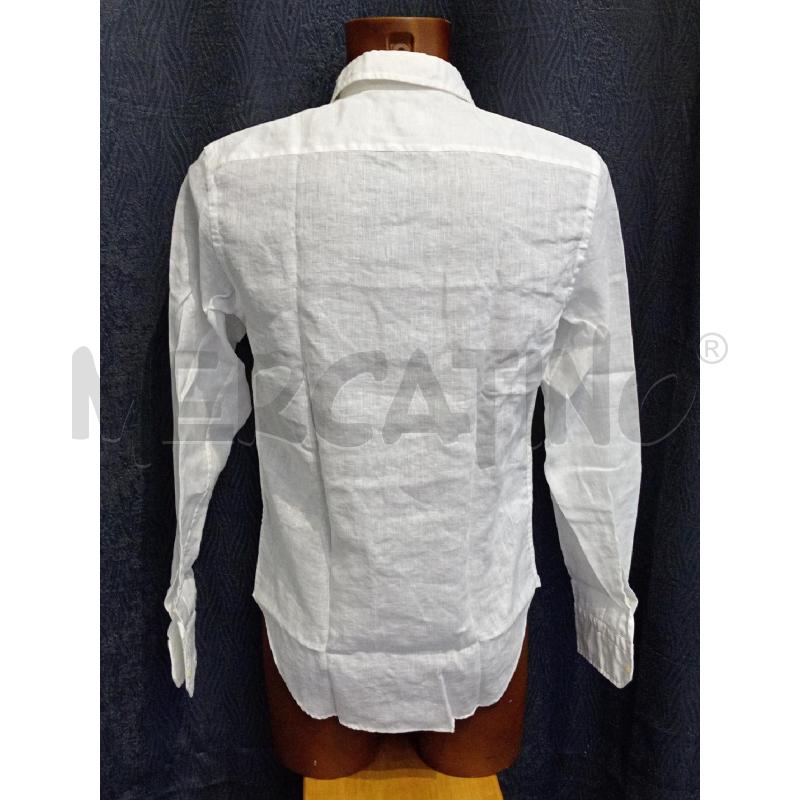 CAMICIA UOMO BOGGI MILANO BIANCA PURO LINO  | Mercatino dell'Usato Moncalieri bengasi 2