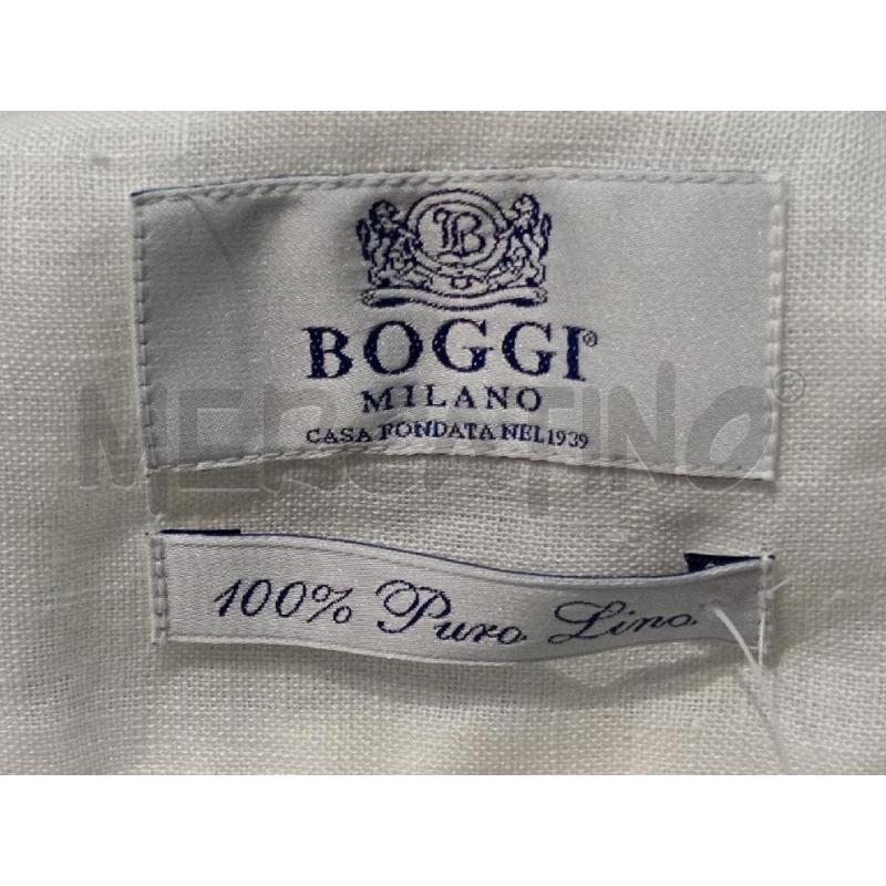 CAMICIA UOMO BOGGI MILANO BIANCA PURO LINO  | Mercatino dell'Usato Moncalieri bengasi 5