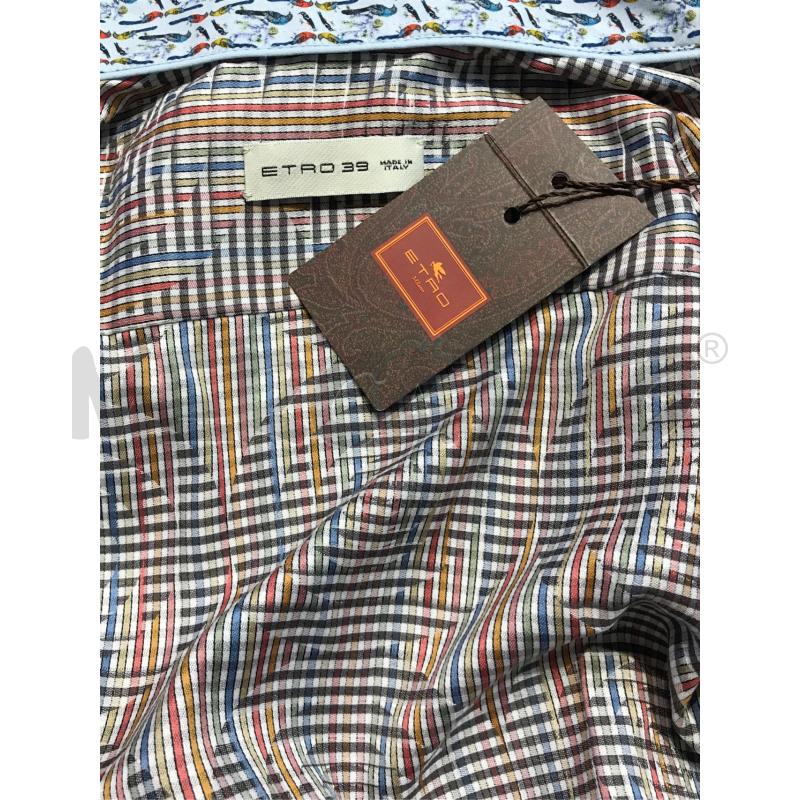 CAMICIA UOMO ETRO FANTASIA MARRONE AZZURRO | Mercatino dell'Usato Moncalieri bengasi 5