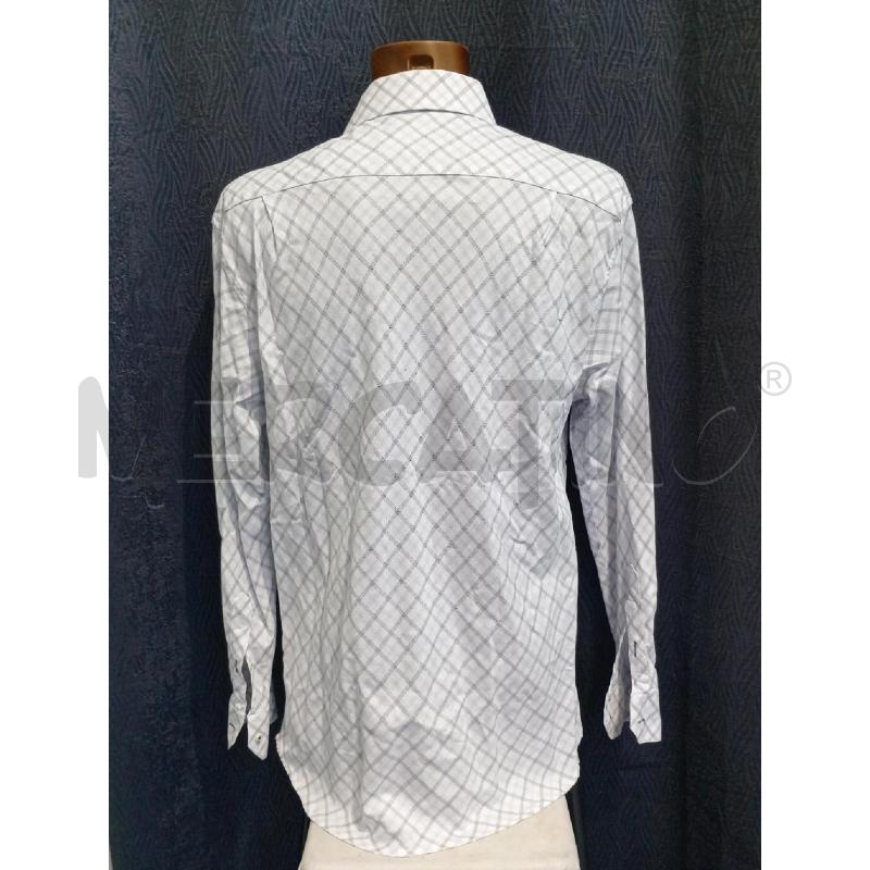 CAMICIA UOMO JUST CAVALLI BIANCA ROMBI GRIGIA | Mercatino dell'Usato Moncalieri bengasi 2