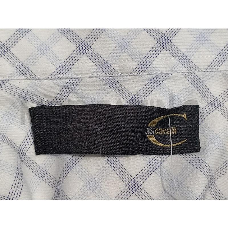 CAMICIA UOMO JUST CAVALLI BIANCA ROMBI GRIGIA | Mercatino dell'Usato Moncalieri bengasi 5