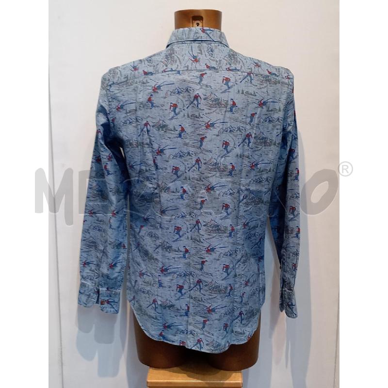CAMICIA UOMO MITCHUMM AZZURRA CON SCIATORI  | Mercatino dell'Usato Moncalieri bengasi 2