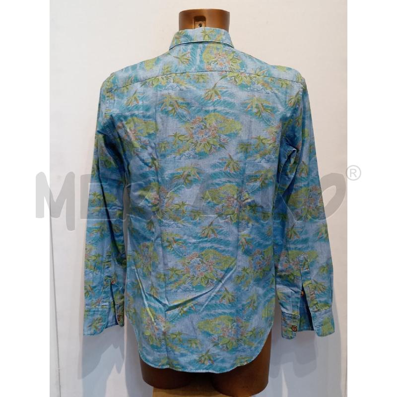 CAMICIA UOMO MITCHUMM VERDE E AZZURRA CON  PALME  | Mercatino dell'Usato Moncalieri bengasi 2