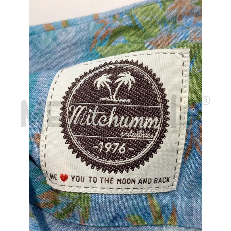 CAMICIA UOMO MITCHUMM VERDE E AZZURRA CON  PALME  | Mercatino dell'Usato Moncalieri bengasi 5