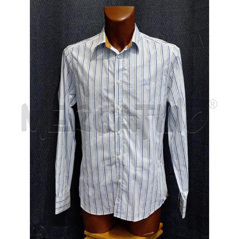 CAMICIA UOMO PRIMA CLASSE RIGHE BIANCO BLU | Mercatino dell'Usato Moncalieri bengasi 1