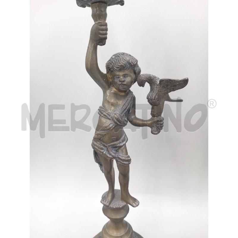 CANDELABRI PZ.2 BRONZETTO C/PUTRTINO E UCCELLINO 4 LUX  | Mercatino dell'Usato Moncalieri bengasi 2