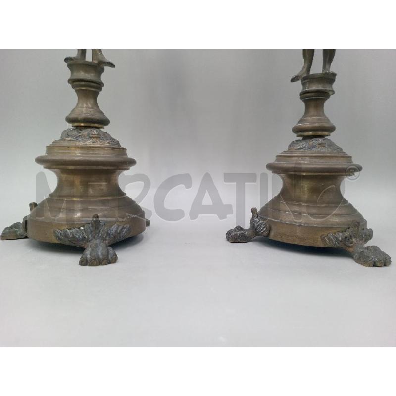 CANDELABRI PZ.2 BRONZETTO C/PUTRTINO E UCCELLINO 4 LUX  | Mercatino dell'Usato Moncalieri bengasi 4