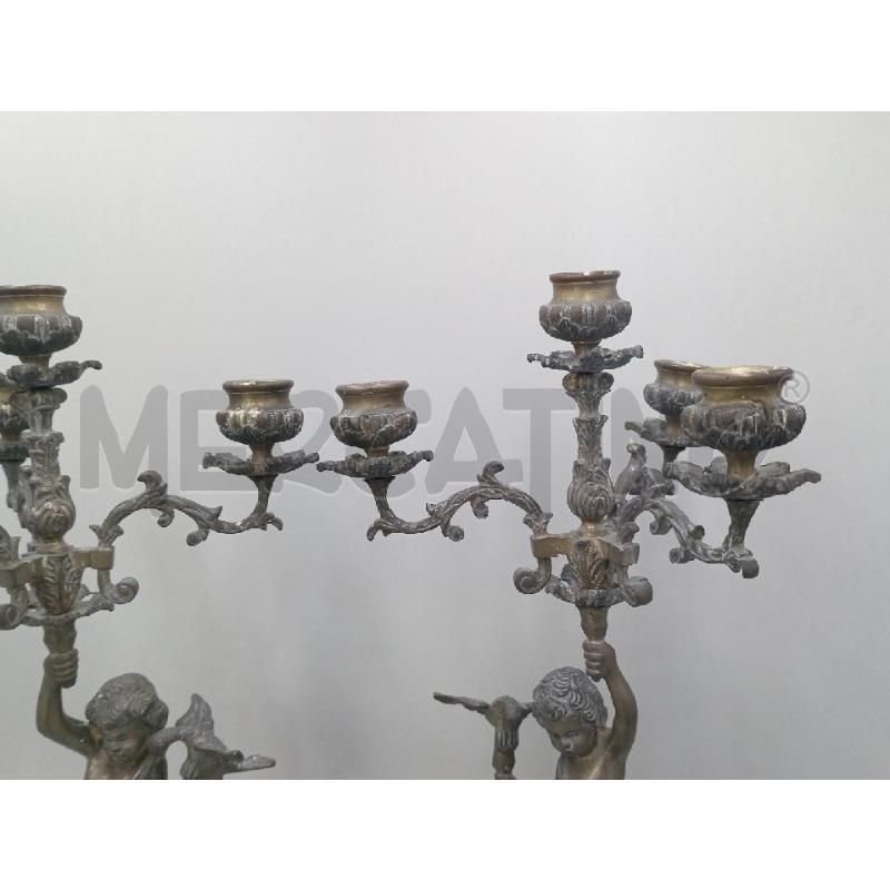 CANDELABRI PZ.2 BRONZETTO C/PUTRTINO E UCCELLINO 4 LUX  | Mercatino dell'Usato Moncalieri bengasi 5
