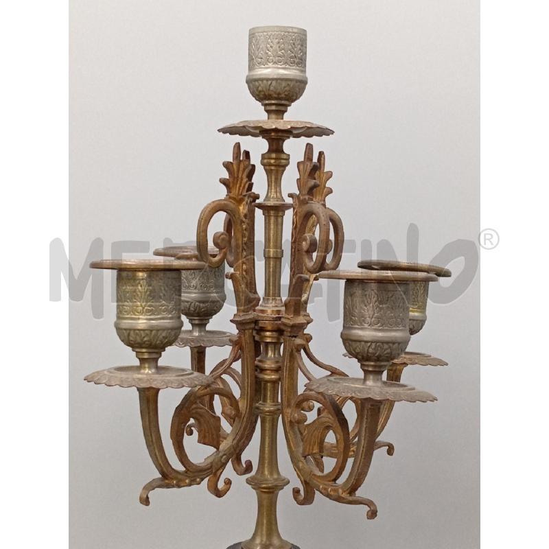CANDELABRI PZ. 2  ORRONE BASE MARMO ALTI CM 44 | Mercatino dell'Usato Moncalieri bengasi 3