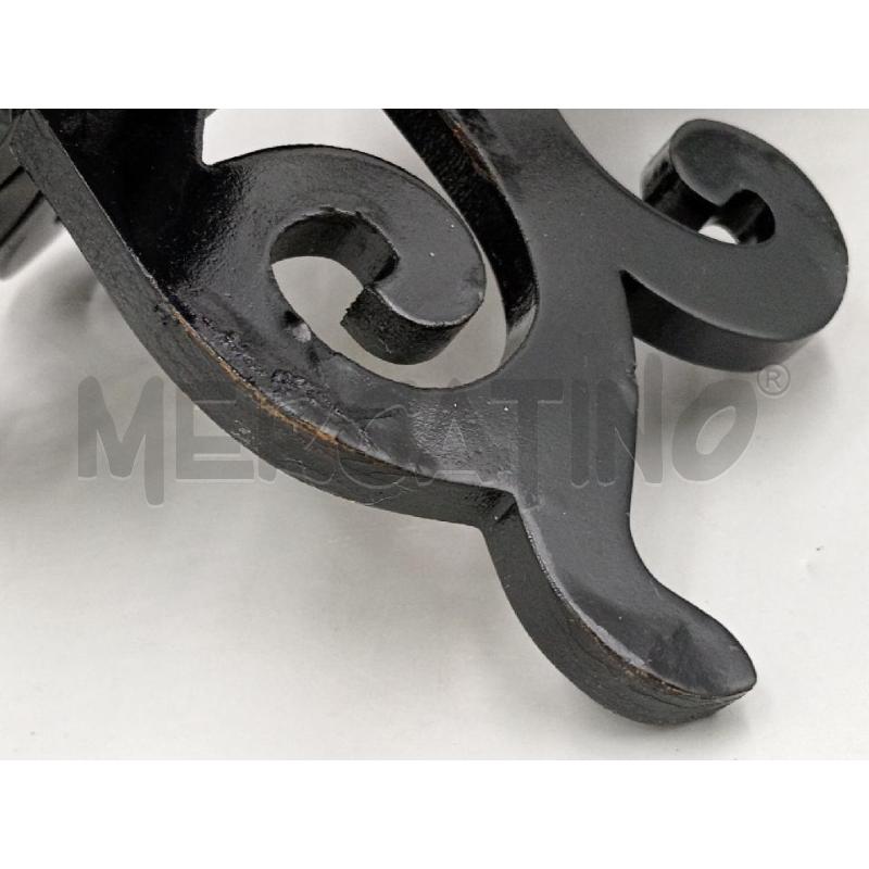 CANDELABRO LEGNO NERO SMALTATO 4 LUX  | Mercatino dell'Usato Moncalieri bengasi 5