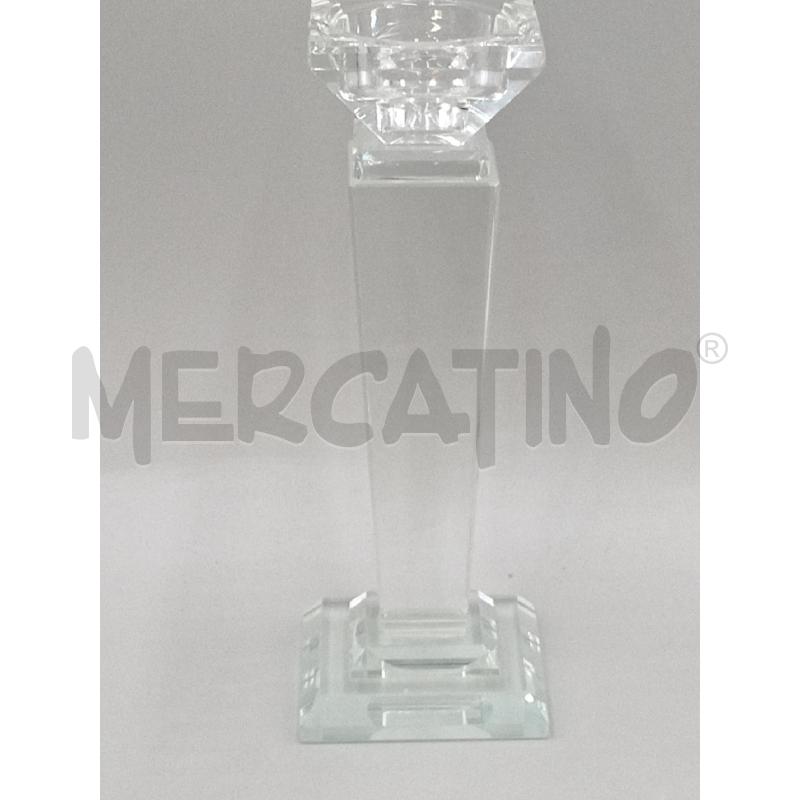 CANDELABRO VETRO SFACCETTATO CM 19 | Mercatino dell'Usato Moncalieri bengasi 4