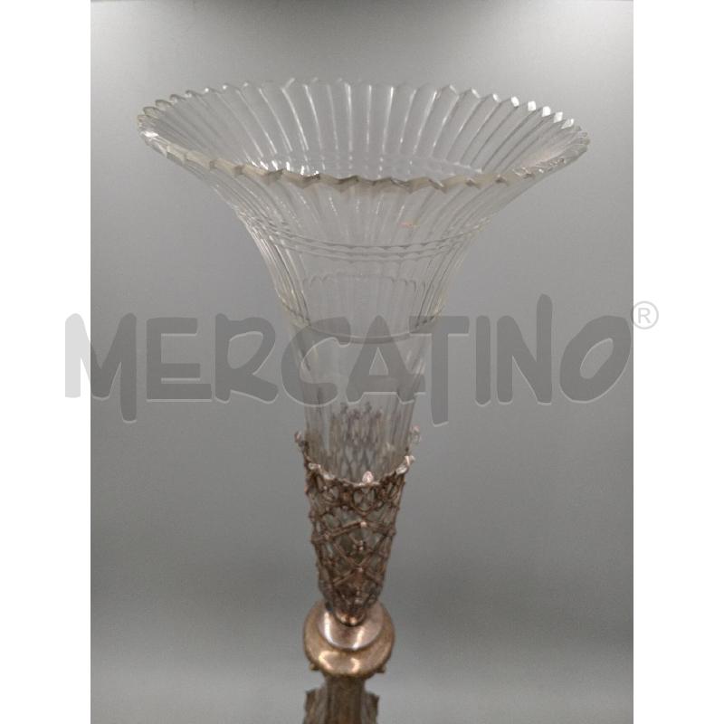 CANDELABRO VINTAGE METALLO LAVORAZIONE FINE CON TESTE ALTO CM 72   | Mercatino dell'Usato Moncalieri bengasi 2