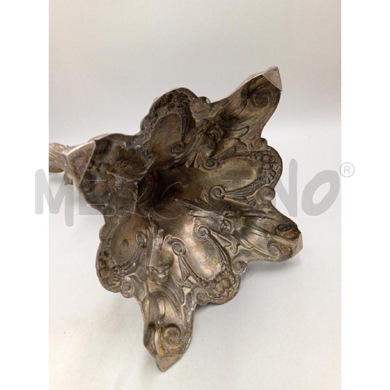 CANDELABRO VINTAGE METALLO LAVORAZIONE FINE CON TESTE ALTO CM 72   | Mercatino dell'Usato Moncalieri bengasi 5