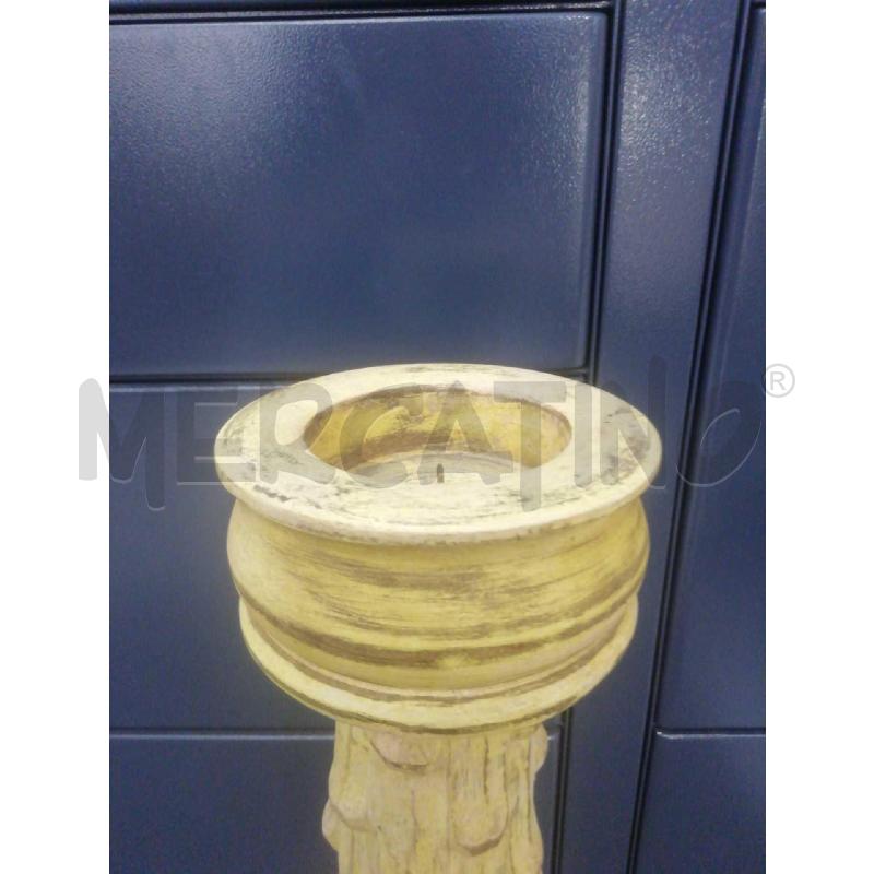 CANDELIERE LEGNO GAMBA TORCIGLIONE H. 95 | Mercatino dell'Usato Moncalieri bengasi 4