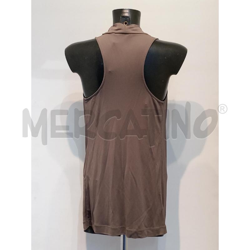 CANOTTA DONNA CARLA G MARRONE SMANICATA | Mercatino dell'Usato Moncalieri bengasi 2