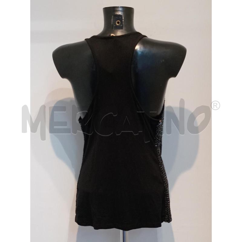 CANOTTA DONNA CELYN NERA CON PAILLETTES  | Mercatino dell'Usato Moncalieri bengasi 2