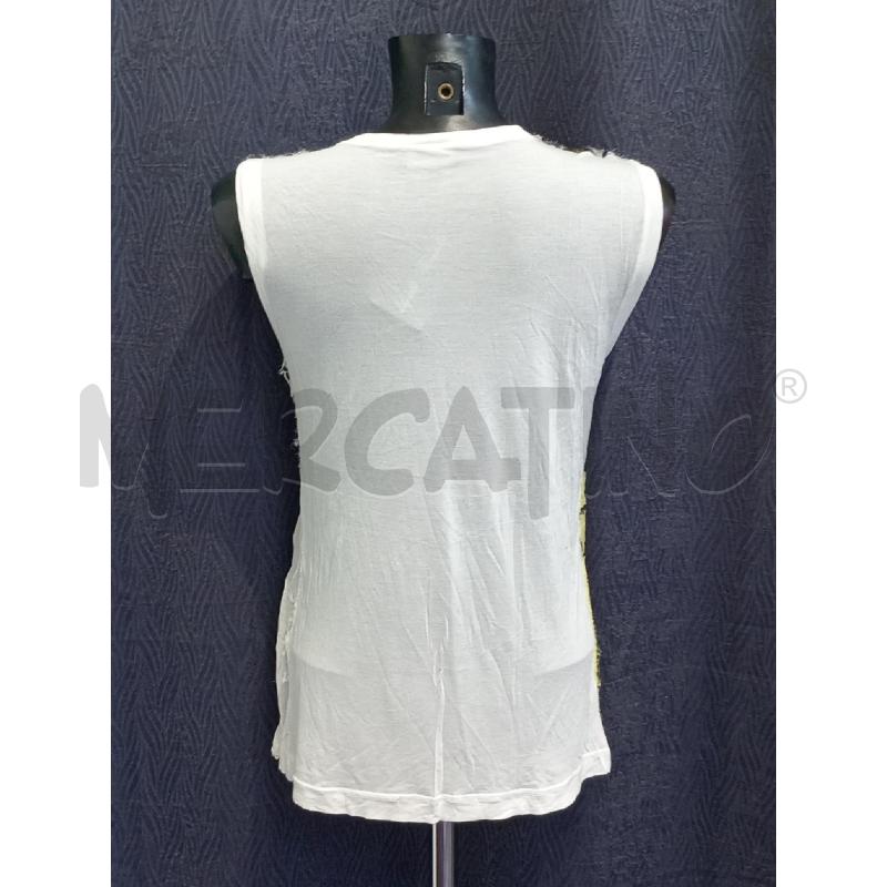 CANOTTA DONNA DOLCE&GABBANA BIANCA CON STAMPA ASTRATTA  | Mercatino dell'Usato Moncalieri bengasi 2