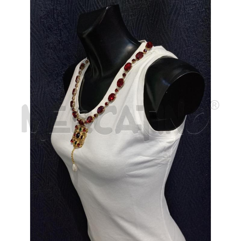 CANOTTA DONNA DOLCE & GABBANA BIANCA CON INSERTI GIOIELLO | Mercatino dell'Usato Moncalieri bengasi 3
