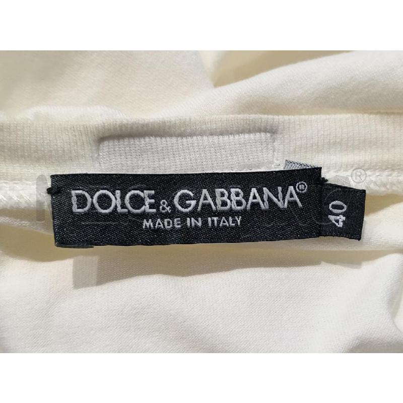 CANOTTA DONNA DOLCE & GABBANA BIANCA CON INSERTI GIOIELLO | Mercatino dell'Usato Moncalieri bengasi 5