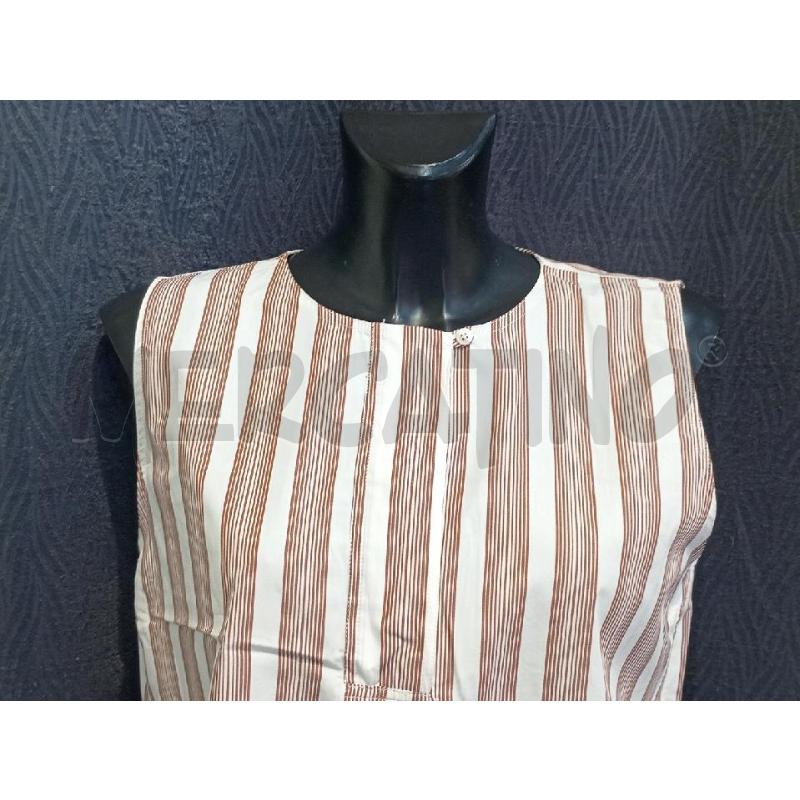 CANOTTA DONNA EMME MARELLA BIANCO RIGHE MARRONE | Mercatino dell'Usato Moncalieri bengasi 4