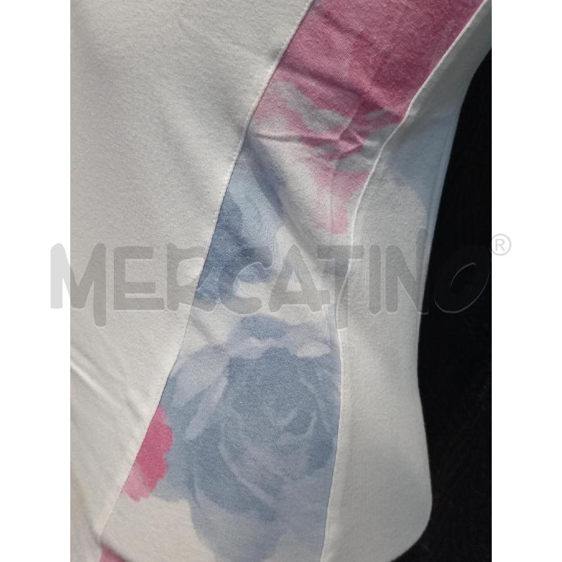 CANOTTA DONNA EMPORIO ARMANI BIANCA BANDE LATERALI FANTASIA ROSA AZZURRO | Mercatino dell'Usato Moncalieri bengasi 4