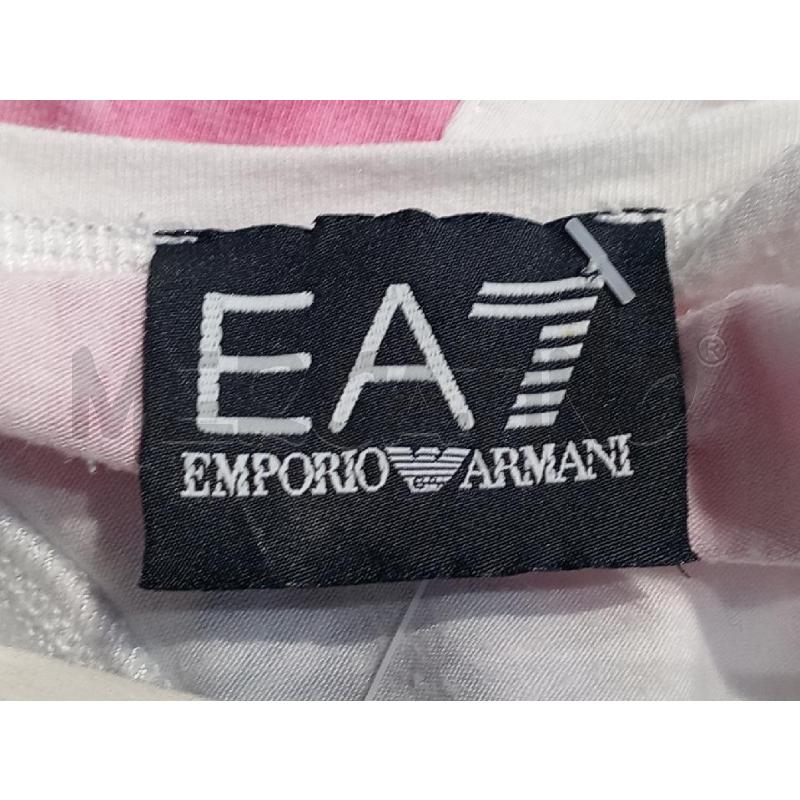 CANOTTA DONNA EMPORIO ARMANI BIANCA BANDE LATERALI FANTASIA ROSA AZZURRO | Mercatino dell'Usato Moncalieri bengasi 5