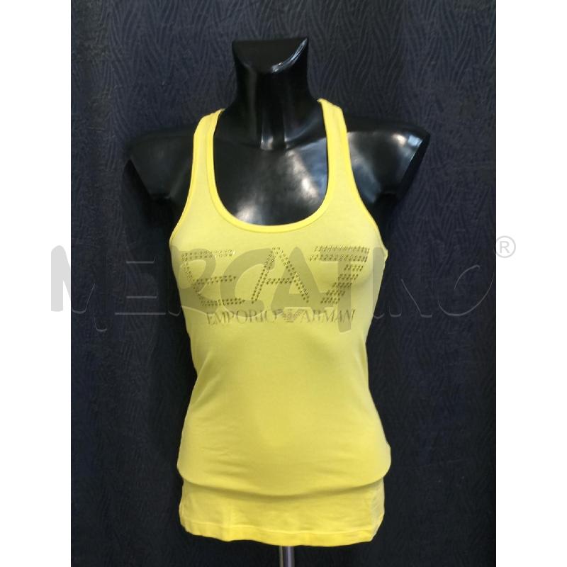CANOTTA DONNA EMPORIO ARMANI GIALLA CON LOGO IN STRASS | Mercatino dell'Usato Moncalieri bengasi 1