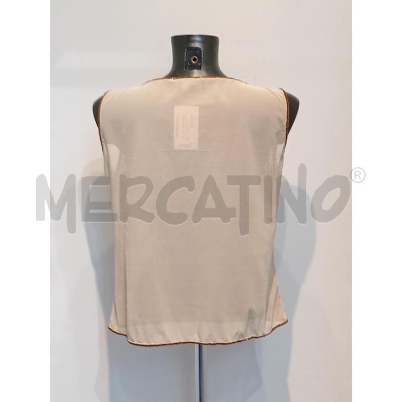 CANOTTA DONNA LUISA SPAGNOLI BEIGE RICAMATA CON PERLINE | Mercatino dell'Usato Moncalieri bengasi 2