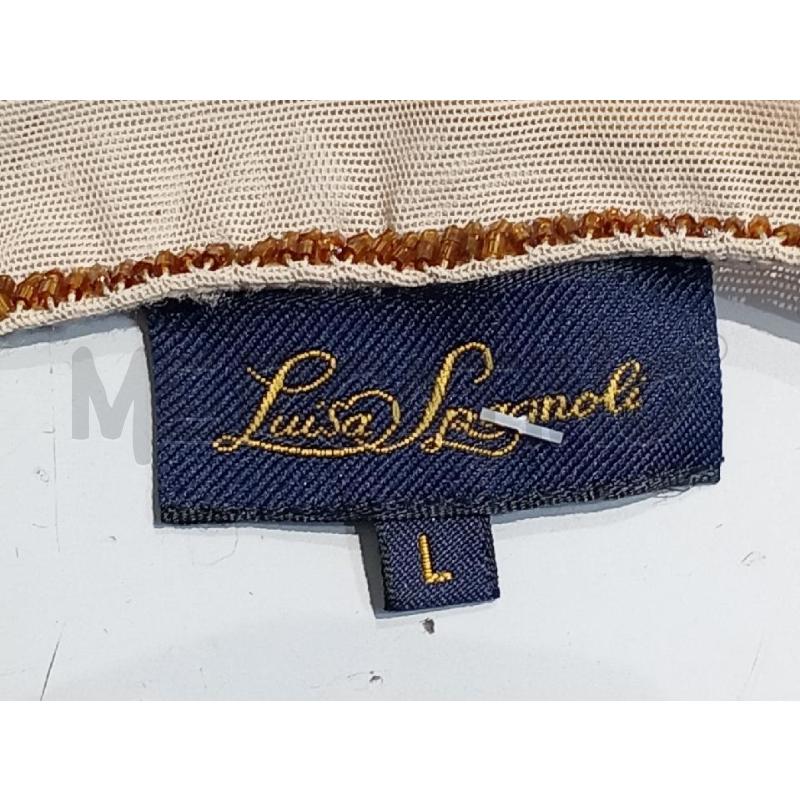 CANOTTA DONNA LUISA SPAGNOLI BEIGE RICAMATA CON PERLINE | Mercatino dell'Usato Moncalieri bengasi 5