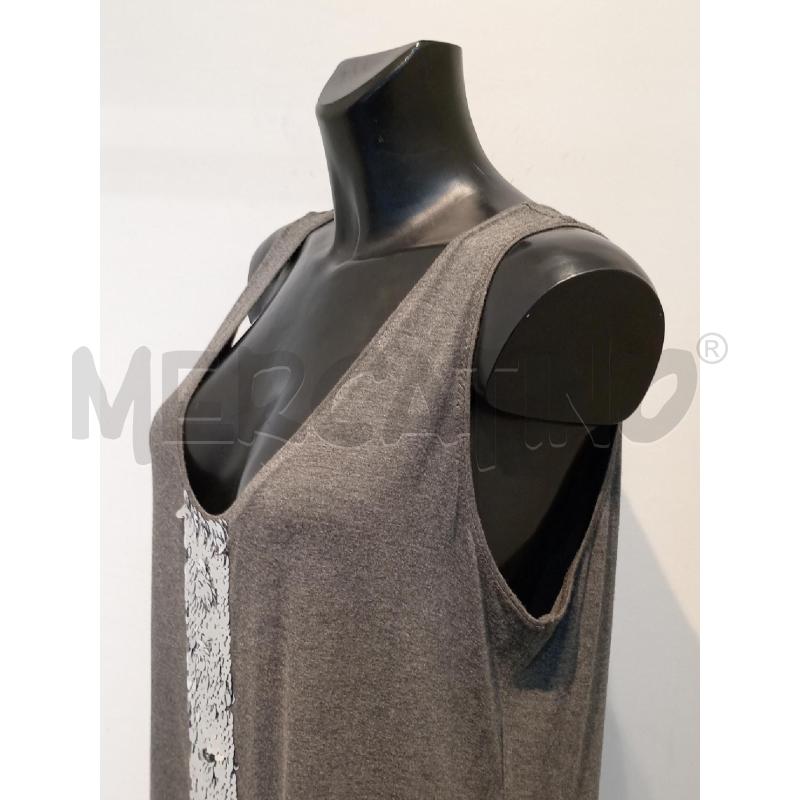 CANOTTA DONNA MARINA RINALDI GRIGIA CON INSERTO PAILLETTES | Mercatino dell'Usato Moncalieri bengasi 3