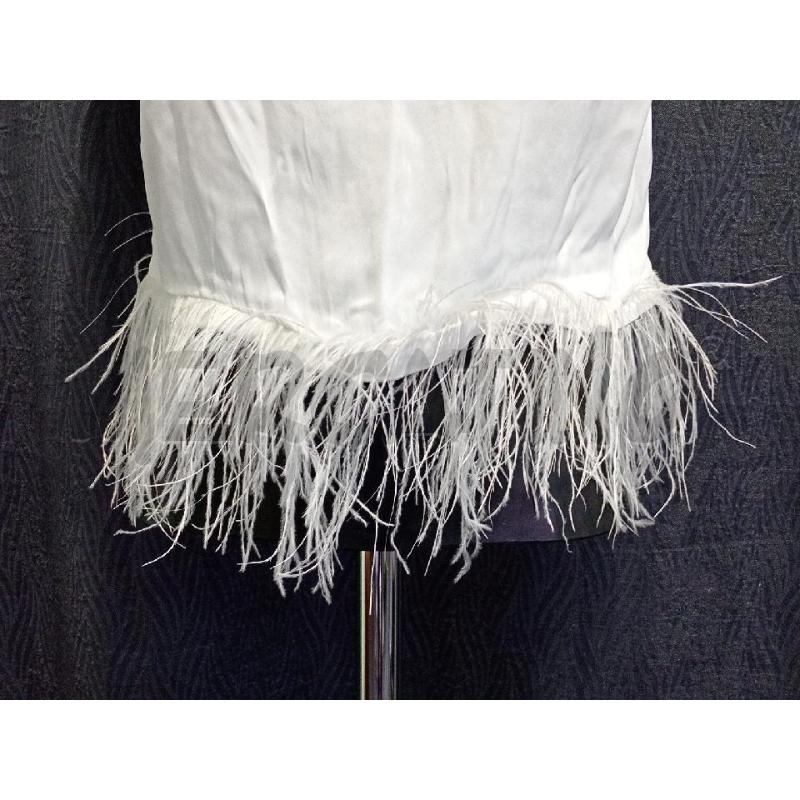 CANOTTA DONNA MASSIMO DUTTI BIANCO CON FONDO PIUME | Mercatino dell'Usato Moncalieri bengasi 3