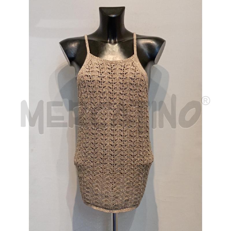 CANOTTA DONNA MASSIMO DUTTI DORATA TRAFORATA | Mercatino dell'Usato Moncalieri bengasi 1