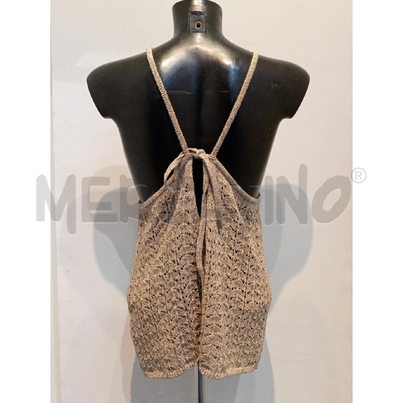 CANOTTA DONNA MASSIMO DUTTI DORATA TRAFORATA | Mercatino dell'Usato Moncalieri bengasi 2