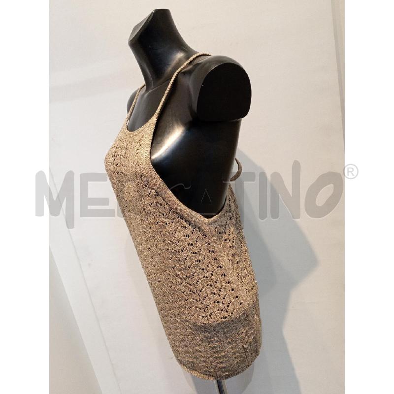CANOTTA DONNA MASSIMO DUTTI DORATA TRAFORATA | Mercatino dell'Usato Moncalieri bengasi 3