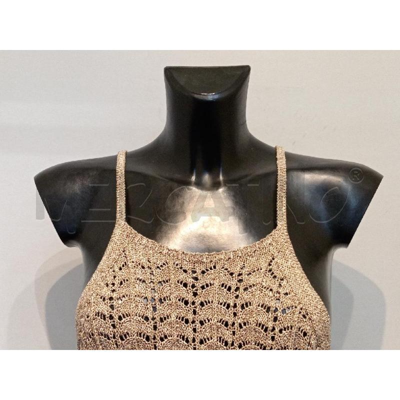 CANOTTA DONNA MASSIMO DUTTI DORATA TRAFORATA | Mercatino dell'Usato Moncalieri bengasi 4