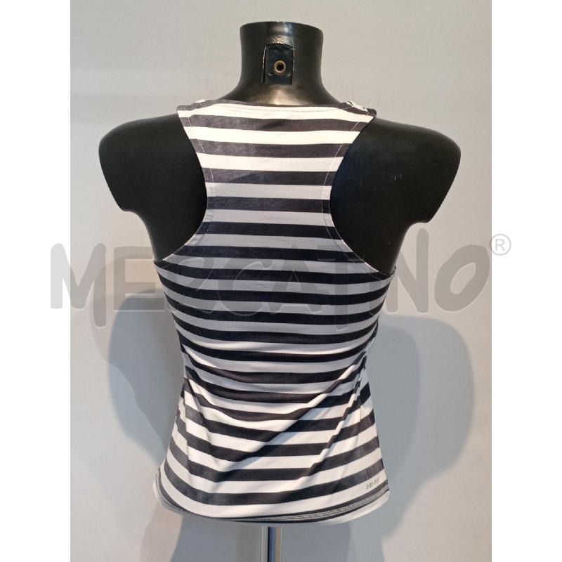 CANOTTA DONNA NIKE RIGHE BIANCHE E NERE | Mercatino dell'Usato Moncalieri bengasi 2