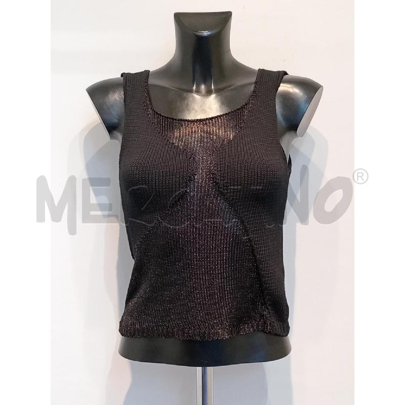 CANOTTA DONNA PINKO DENIM NERA DOPPIO TESSUTO  | Mercatino dell'Usato Moncalieri bengasi 1