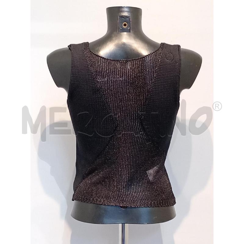 CANOTTA DONNA PINKO DENIM NERA DOPPIO TESSUTO  | Mercatino dell'Usato Moncalieri bengasi 2