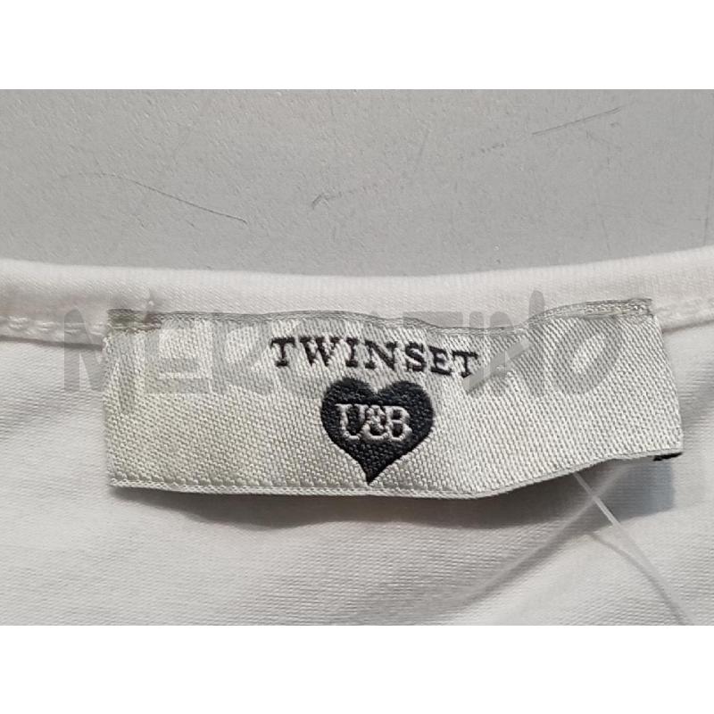 CANOTTA DONNA TWIN SET BIANCA CON PIZZO FONDO | Mercatino dell'Usato Moncalieri bengasi 5